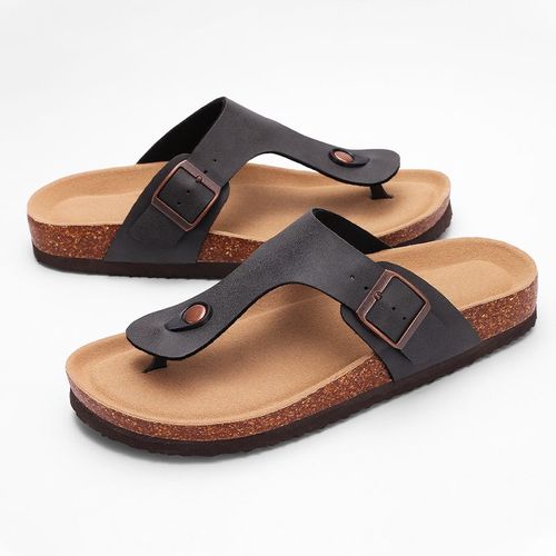 Pantoufles D'été En Cuir Pour Hommes,Diapositives De Travail À Fond Souple,Chaussures De Jardin À La Mode,Pantoufles De Maison À Bout Ouvert,