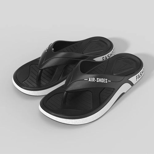 Mode Hommes Tongs Chaussures Été En Plein Air Pantoufles De Plage Décontractées Pvc À Semelles Souples Antidérapant Tongs Couple Maison Salle De Bain Sandale