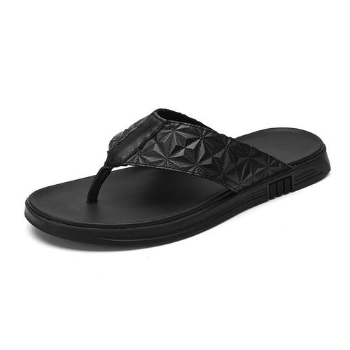 Golden Sapling Tongs Mode Chaussons Pour Hommes En Cuir Véritable Chaussures De Fête Hommes Chaussures Plates Décontractées Été Plage Diapositives Chaussure De Loisirs