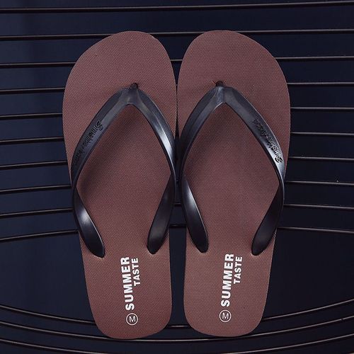 Pantoufles D'été Confortables Et Antidérapantes En Caoutchouc Souple Pour Hommes,Tongs Décontractées À Talons Plats,Pantoufles De Plage,2024