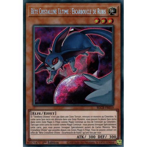 Yu Gi Oh ! Bête Cristalline Ultime : Escarboucle De Rubis ( Blcr-Fr010 ) Secret Rare En Français