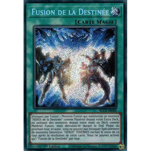 Yu Gi Oh ! Fusion De La Destinée ( Blcr-Fr088 ) Secret Rare En Français