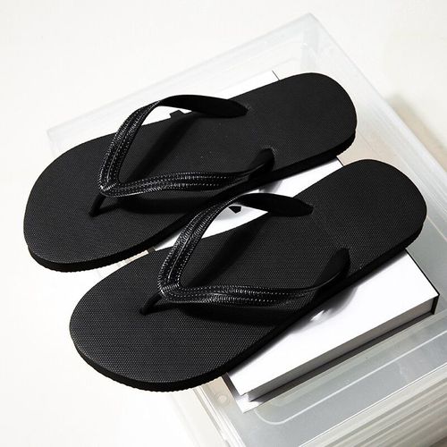 Tongs Pour Hommes De Haute Qualité Pantoufles De Plage Légères D'été Mode Sandales Décontractées Antidérapantes Pour Hommes Sandales Tongs Noires Pour L'extérieur