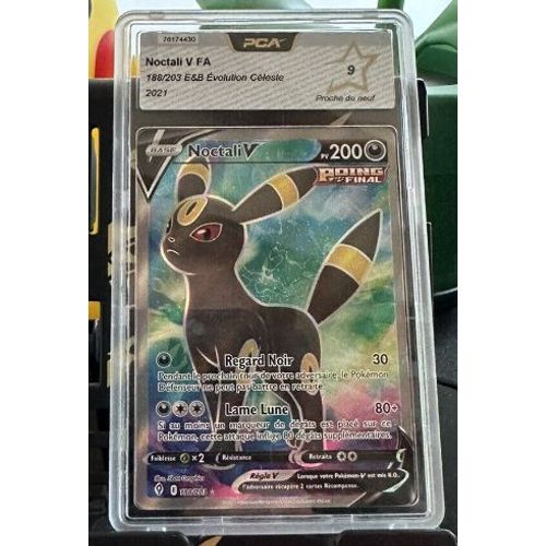 Noctali V Full Art 188/203 Eb7 Evolution Celeste Pca 9 Carte Pokemon Gradée