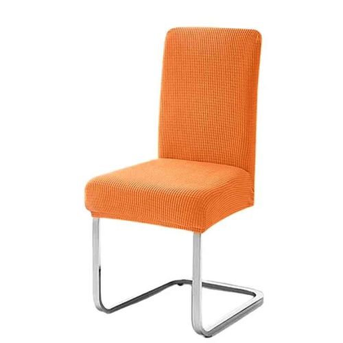 Housse De Chaise Élastique Imperméable,6 Pièces,Pour Bureau,Jacquard,Spandex,Extensible,Étui Pour Sièges,Cuisine,Salle À Manger - Type Orange-6pcs