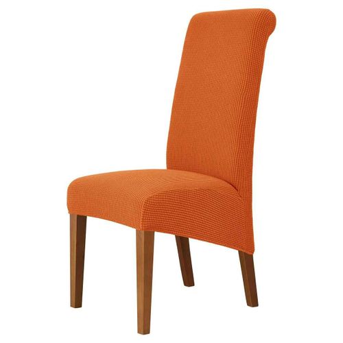 Housse De Chaise Universelle À Dossier Haut Et Haute Élasticité,En Jacquard,Taille M Xl,Pour Salle À Manger,Cuisine,Bureau,Maison,Flanelle De Maïs - Type Orange-Xl Size (60-75cm)