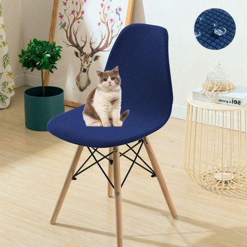 Housse De Chaise Nordique À Coque Imperméable,Housses De Chaise Scandinave À Dossier Court,Housses De Siège De Salle À Manger Réglables,2 Ou 4 Paquets 2024 - Type Waterproof-Navy-2pcs