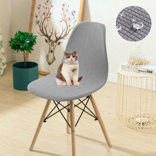 Housse De Chaise Nordique À Coque Imperméable,Housses De Chaise Scandinave À Dossier Court,Housses De Siège De Salle À Manger Réglables,2 Ou 4 Paquets 2024 - Type Waterproof-Gray-2pcs