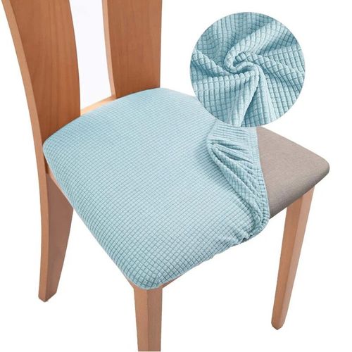 Housse de chaise en Jacquard pour salle à manger,housse de coussin élastique,housse de siège souple,protection respirante pour meubles,housse bon marché pour la maison - Type blue-1 pc