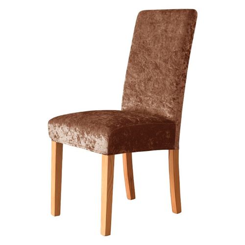 Housses De Chaise En Tissu Velours Brillant,Taille Universelle,Housses De Siège Commandées,Housses Bon Marché Pour Salle À Manger,1 Pièce,2 Pièces,4/6 Pièces - Type Shiny-Coffee-4 Pcs