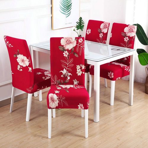 1/2/4/6 Pièces Housse De Chaise Imprimée Lavable Grande Housse De Chaise De Cuisine Élastique Housses De Siège Extensibles Pour Salle À Manger Mariage - Type [Color 5]-2pcs
