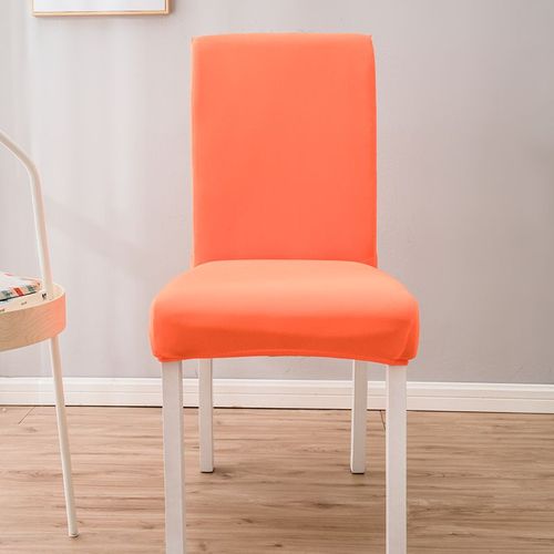 Housse De Chaise Élastique En Spandex,Couleur Unie,Housse De Chaise De Salle À Manger,Extensible,Pour Mariage,Hôtel,Banquet,Salle À Manger - Type Bright Orange-1 Piece