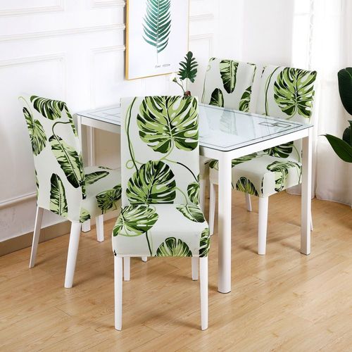 1/2/4/6 Pièces Housse De Chaise Imprimée Lavable Grande Housse De Chaise De Cuisine Élastique Housses De Siège Extensibles Pour Salle À Manger Mariage - Type [Color 18]-1pc