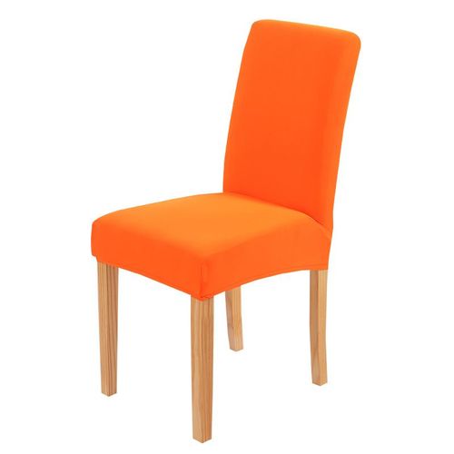 Housse De Chaise Élastique De Couleur Unie,Pour Salle À Manger,Cuisine,Mariage,Hôtel,Banquet,Restaurant,Housse De Siège Anti-Salissure - Type Orange-Universal Size