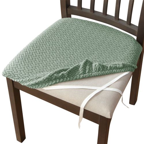 4 Pièces/Ensemble Housses De Siège De Chaise De Salle À Manger Extensibles Jacquard Chaises Rembourrées Élastiques Housse De Coussin Protecteur Anti-Sale Amovible - Type [A6]-4 Pieces Chair Cover