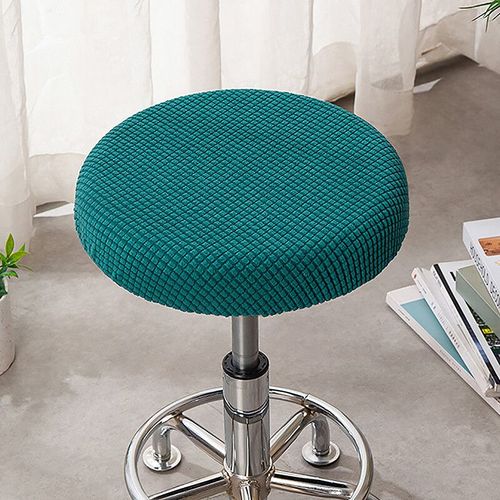 Polar Smile-Juste de protection pour tabouret de bar,housse de chaise ronde,solide,lavable - Type Dark green 30-36cm