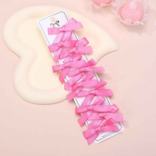 Mini N?ud Papillon Pour Enfants,Couleur Unie,Avec Pince À Cheveux,Style Ballet,Ruban Tressé,Accessoires Pour Cheveux,4/6/8/10 Pièces