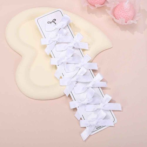 Mini N?ud Papillon Pour Enfants,Couleur Unie,Avec Pince À Cheveux,Style Ballet,Ruban Tressé,Accessoires Pour Cheveux,4/6/8/10 Pièces