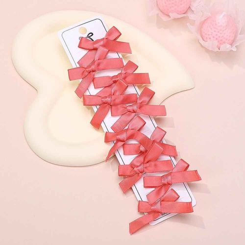 Mini N?ud Papillon Pour Enfants,Couleur Unie,Avec Pince À Cheveux,Style Ballet,Ruban Tressé,Accessoires Pour Cheveux,4/6/8/10 Pièces