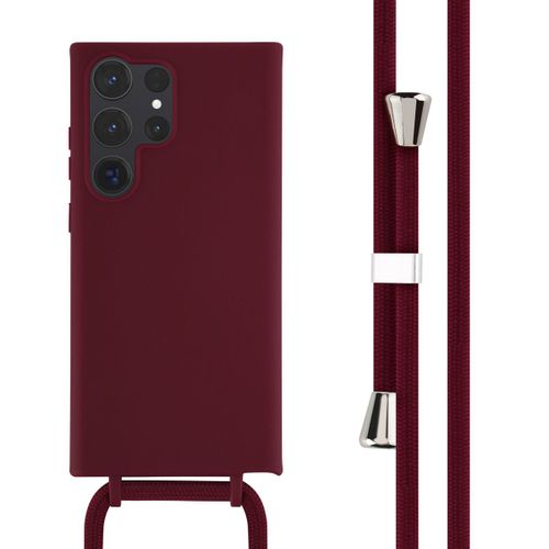 Imoshion ¿Coque En Silicone Avec Cordon Samsung Galaxy S23 Ultra Rouge Foncé