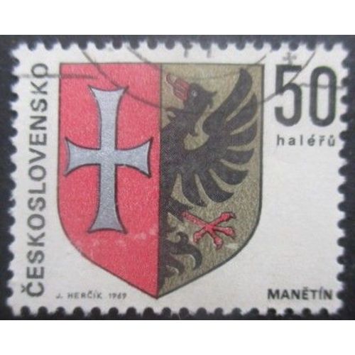 Tchecoslovaquie N°1750 Armoirie De Manetin Oblitéré