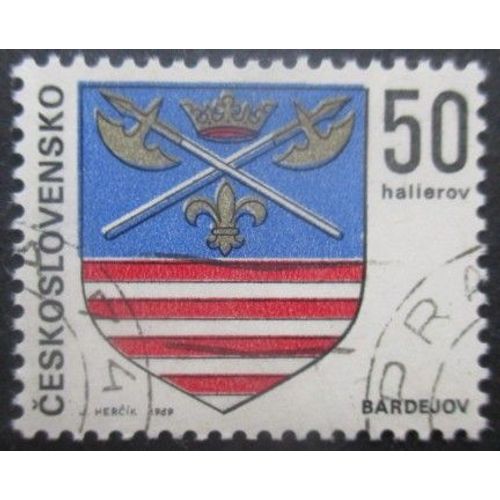 Tchecoslovaquie N°1755 Armoirie De Bardejov Oblitéré