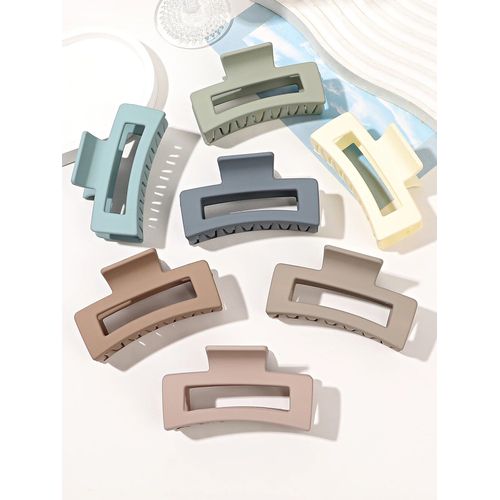 Grandes Pinces À Cheveux Non Ald Pour Femmes Et Filles,Pinces À Gels De Maintien De Bain,Optique,Cheveux Fins,Grand Carré 256,3.4 "",7 Pièces 