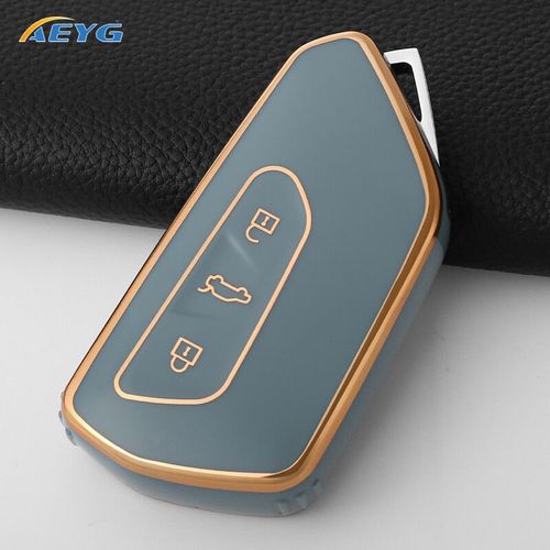 Étui pour clé de voiture,housse pour VW Volkswagen Golf 8 MK8 ID.3 ID.4 Octavia A8 MK4 2020 2021 Formentor Tarraco - Type Gold-Grey A3