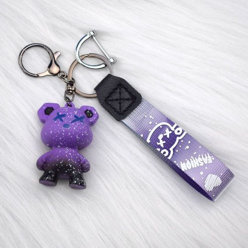 Coque De Clé De Voiture En Tpu À 2 Ou 3 Lèvent,Accessoire Pour Kit 308,207,307,3008,5008,Fob Pour Cristaux En C2,C3,C4,C8,Prédire - Type Purple Bear