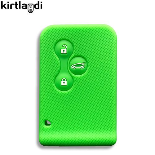 Porte-Clés En Silicone Pour Clés De Voiture,Accessoires,Housse Pour Renault Megane Clio Megane 2 Scenic Stage Koleos Logan Région Carte - Type Green