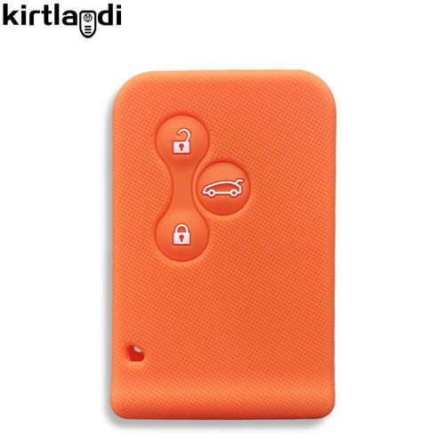 Porte-Clés En Silicone Pour Clés De Voiture,Accessoires,Housse Pour Renault Megane Clio Megane 2 Scenic Stage Koleos Logan Région Carte - Type Orange