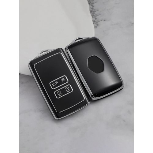 Étui pour clé de voiture en TPU,coque pour Renault Koleos Kadjar Captur Megane Clio scénique Talisman Arkana pour Dacia Sandero,carte Fob - Type Black