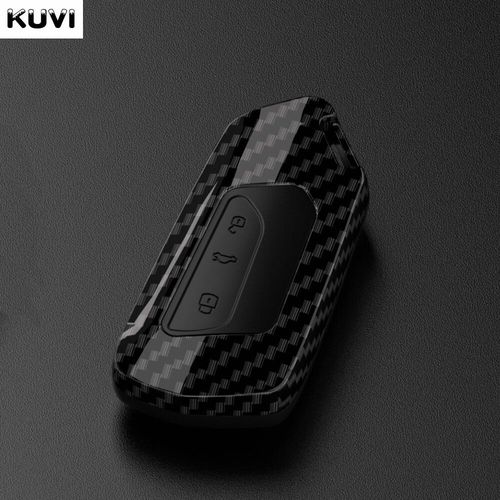 Housse De Clé De Voiture Abs,Pour Vw Volkswagen Golf 8 Mk8 Id.3 Id.4 Octavia A8 Mk4 2020 2021 Formentor Tarraco - Type Abs Carbon