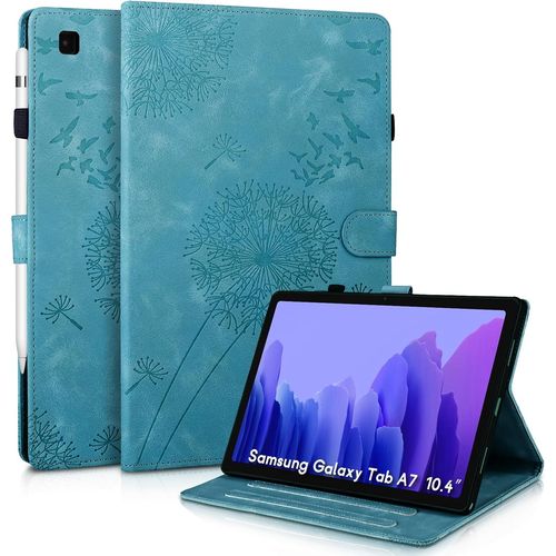 Coque Samsung Galaxy Tab A7 T500/T509/T505/T507 Pissenlit Housse En Tablette Cuir Tpu Cover Case Étui Housse De Protection Pour Samsung Galaxy Tab A7 10,4 Pouces Bleu