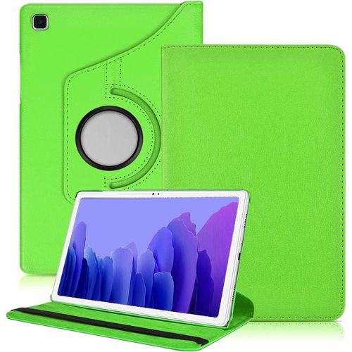Etui Pour Samsung Galaxy Tab A7 10.4 2020,360 Rotation Pu Pell Pochette Avec Support Coque De Protection Pour Tablette Samsung Galaxy Tab A7 10,4 Pouces T505 / T500 / T507,Vert
