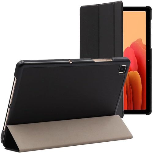 Coque Pour Samsung Galaxy Tab A7 10.4 T505 (2022, 2020), Etui Slim Cover, Housse Pu Cuir Rabat Magnétique, Noir