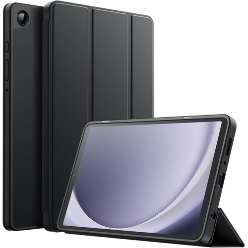 Coque Pour Samsung Galaxy Tab A9 8,7 Pouces 2023, Tablette Étui Housse De Protection En Tpu Souple À Trois Volets Support (Noir)