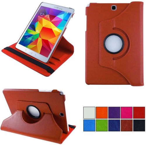 2.0 Etui Pour Samsung Galaxy Tab A 9.7 Smt550 Smt555 Smp550 Smp555 Coque De Protection Rotation 360° Smart Housse Cover Case Stand Auto Réveil/Sommeil | Orange