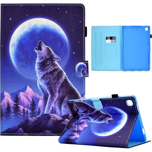 Coque Compatible Avec Samsung Galaxy Tab A7 Lite 2021 8,7 Pouces Étui Pu Cuir Housse Fin Et Léger Cover Rabat Pliable Pochette Pour Smt225 / T220 / T227,Loup