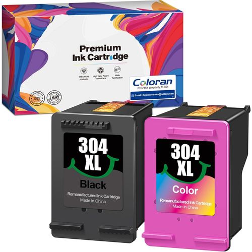 304Xl Remanufacturées Cartouches D'Encre Remplacement Pour Hp 304 Xl Pour Envy 5010 5020 5030 5032 Deskjet 2620 2622 2630 2632 2634 2633 3730 3733 3720 3764 (2-Pack)[TOU710496]