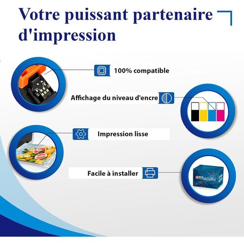 33 Xl Pack De 16 Cartouches D'Encre Compatible Avec Epson 33 33Xl Cartouche, Pour Expression Premium Xp-530 Xp-540 Xp-630 Xp-635 Xp-640 Xp-645 Xp-830 Xp-900 Xp-7100[TOU710151]