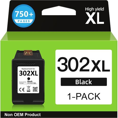 Cartouche 302 Xl Noir, 302Xl Remplacement Pour Cartouche D'Encre Hp 302, Cartouche Imprimante 302 Xl Pour Officejet 3831 5232 4650 4658 5230 Deskjet 3630 3636 3639 Envy 4524 4527[TOU710512]