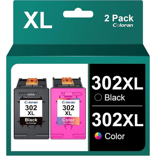 302Xl Cartouches D'Encre Remanufacturées Compatible Pour Hp 302 Xl Pour Officejet 3830 3831 3833 3835 4650 5220 5230 Envy 4520 4525 Deskjet 2130 3630 3632 (Noir, Couleur)[TOU710494]