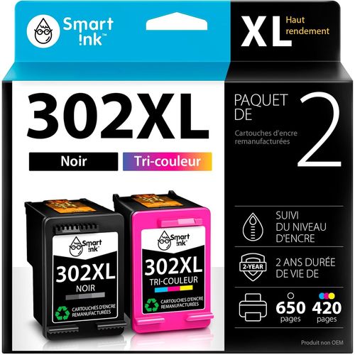 Remanufacturées Cartouches D'Encre Remplacement Pour Hp 302 302Xl 2 Pack Combo (Noir Tri-Colore) Pour Deskjet 1110 1112 3630 3632 Envy 4510 4516 4520 4522 4525 Officejet 3830 4650[TOU710397]