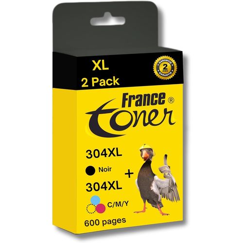 Cartouches 304Xl Remplacement D'Encre Pour 304Xl N9K07Ae Pour Hp Deskjet 2620 2622 2630 2632 2633 2634 3720 3730 3733 3735 3750 3760 3762 (1 Noir, 1 Tri-Colore)[TOU710414]