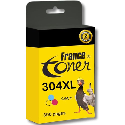 304Xl - Cartouche D'Encre Compatible Avec Hp 304Xl - Pack 3 Couleurs Taille Xl - Pour Hp Deskjet 2600-2620 - 2622-2630 - 2632-2633 - 2634-3700 3720-3721 -3723-3730[TOU710412]