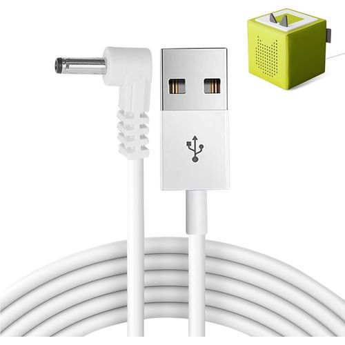 Kathlelxh-Pour Adaptateur Chargeur 9V Pour Toniebox Haut-Parleur, 5V Vers 9V, Type A Vers Dc, Câble 1M Blanc[H1495]