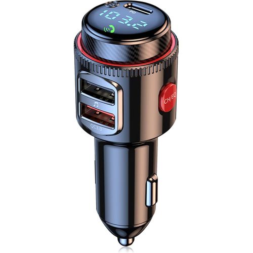 Kathlelxh-Transmetteur Fm Bluetooth 5.4 Pour Voiture - Adaptateur 48W Pd & Qc 3.0 Chargeur Rapide Allume Cigare - Hifi Bass Sound Appels Mains Libres Support U Disk[H928]