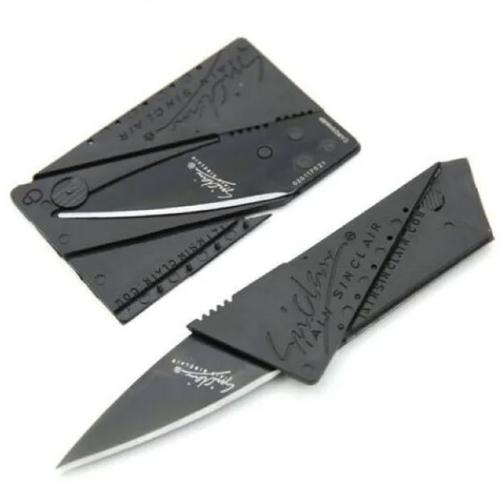 Couteau Carte De Credit Survie Pliant Chasse Peche Cuisine Self Defense Discret Portefeuille Coupe Decoupe Lame Repas Armee Gadget Espion Spy Knife Knive Cardsharp Card Comasound Kartel Csk Online