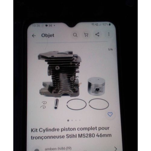 Kit cylindre piston complet pour tronçonneuses Stihl ms280 46mm
